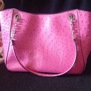 Pink Ostrich Handbag